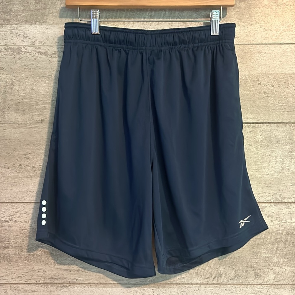 New Reebok Men's Active SPEEDWICK Birds Eye Mesh Moisture Wicking blue shorts
